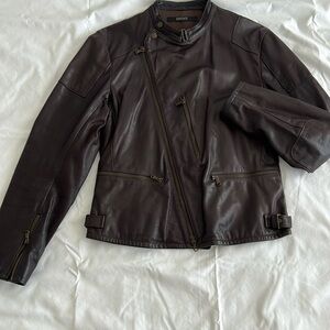 DKNY  LEATHER MOTO JACKET